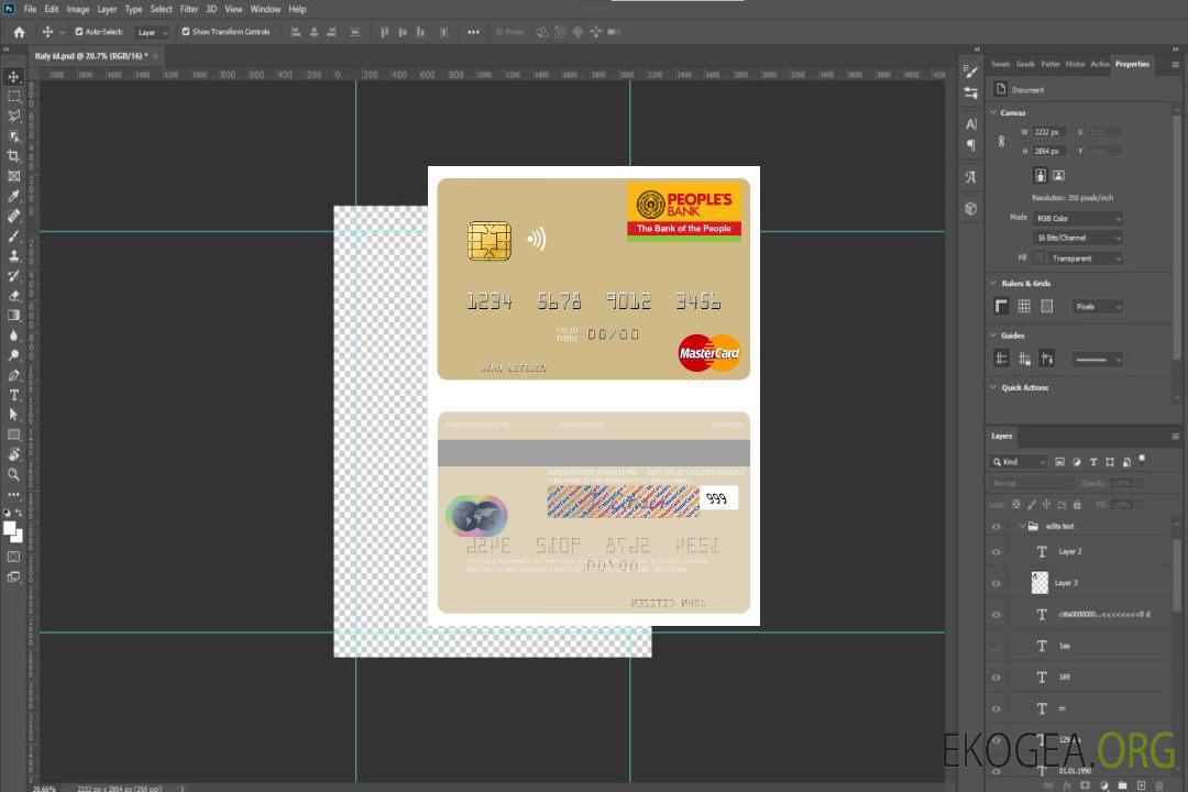Mastercard de la Banque populaire du Sri Lanka template